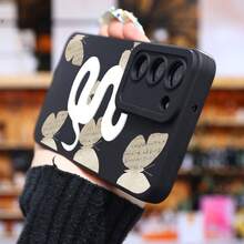 Funda de lujo para teléfono , patrón de serpiente y mariposa, compatible con Galaxy S24 Ultra S23 Plus S22+ S21 S20 FE S10 A72 A54 5G A53 A52 A52S A15 A14 A13 A12 A22 A21S A51 A33 A32 A23 5G GT2, funda de silicona mate suave, soporte para coche, cubierta trasera a prueba de golpes - Colores mixtos - Ver 5