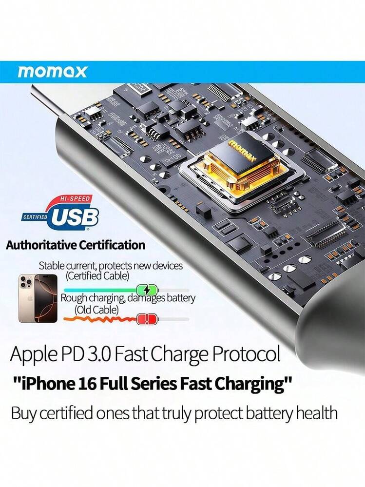 DC35 Type-C 磁吸充電線 PD 100W快速充電 高速資料同步 編織外皮耐用性 相容平板和電腦 白色 - 白色 - 查看 5