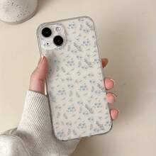 Funda Ultra-Delgada a Prueba de Golpes y Resistente a las Manchas, Funda de Teléfono Transparente con Patrón Floral Azul Adecuada para Galaxy S24 Ultra/S24 Plus/S24/S23 Ultra/S23 FE/A55/A54/A53/A52/A52S/A51/A50/A50S/A35/A34/A33/A32/A24/A23/A22/A21S/A20/A20S/A15/A14/A13/A12/A10S/A05S/A05/A03S/A03, Funda de Teléfono Minimalista y Premium - 1 pieza - Ver 1