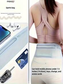 Elastic Invisible Waist Pack Running Belt Bag High-Reflective Running Belt With Adjustable Zipper Closure Ultra-Thin Running Fanny Pack Travel Waist Bag Money Belt Bag Mobile Phone Pack For Men Women For Fitness Workout Work Commuting Running And Hiking Running Accessories Outdoor Gear - Multicolor - View 6