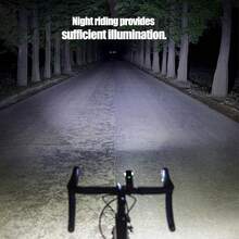 1PC Bicycle Front Light With Colorful Warning Side Light Digital Display MTB Head Light Bottom Magnet Flashlight Cycling Accessories - Multicolor - View 3