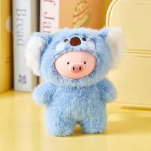 Miniso Serie Mini Familia No.5.5 Muñeco de peluche Gigi en caja ciega con cara de vinilo, vinilo + peluche suave, piel amigable y sin olor, decoración de bordado detallado, preferido para decoración del hogar (1 pieza entrega aleatoria)