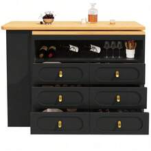 Bar Tables - Black + MDF - View 8
