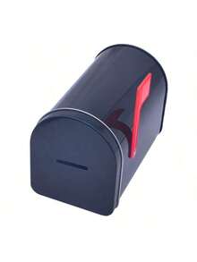 1pc Christmas Mailbox Tin Box, Gift Mailbox Tin Can, Mailbox Tin Can, Graduation Gift Storage Box, Halloween & Christmas Gift Storage Mailbox