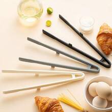 One-Piece Silicone Food Tongs Kitchen Heat-Resistant Bread & Cake Tongs Home Use High-Temperature Steak Tongs