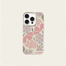 Floral Element TPU Flower 1pc Material Elegant Muted Floral Pattern Phone Case Compatible With IPhone 17 Pro Max/17/16 Pro Max/15/13/12/11, S20 FE/A15/S24/A55, Compatible With Redmi Note 11/12/13 Pro, Full Coverage Anti-Drop Soft Protective Cover,International Version, Not The Domestic Version Spring Gift Party - White - View 5