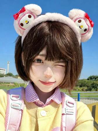 Cartoon Wash Face Specific Headband Kuromi Melody Cinnamoroll Plush Cute 18cm/7.09in Hair Tie And Headband Kawaii Girl Ornaments. It's The Perfect Gift For A Friend Or Partner A. Graduation Ceremony - Opening Ceremony. Back-To-School Gift - Graduation Gift. Easter Gifts. Easter. Valentine's Day Gift. Halloween Gifts. Decoration. Perfect. Gifts For The Party.