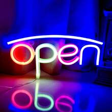 1個 霓虹燈 Open 11.7x5.6x0.7英吋 (約 29.8x14.3x1.8公分) 營業中霓虹燈 電池或USB供電 商店店鋪展示窗 餐廳咖啡廳酒吧酒店紋身美容院派對牆面裝飾 開店/關店告示牌 (紅藍色) - 彩色 - 查看 12