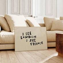 1pc, I See London I See France Poster, Funny Bathroom Print, Unframed Quirky Bathroom Wall Art, Humourous Funny Toilet Art, Y2k Apartment Decor, Funny Laundry Wall Decor, Canvas Art For Living Room, Bedroom, Dorm, Hallway, Home And Room Decoration