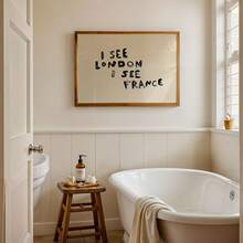 1pc, I See London I See France Poster, Funny Bathroom Print, Unframed Quirky Bathroom Wall Art, Humourous Funny Toilet Art, Y2k Apartment Decor, Funny Laundry Wall Decor, Canvas Art For Living Room, Bedroom, Dorm, Hallway, Home And Room Decoration