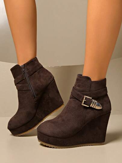 European And American New Autumn/Winter Slim Heel Ankle Boots, Side Zipper High Heel Booties, Fashion Boots, Pointed Toe High Heel Boots, Winter New Sexy Round Toe Boots, Minimalist High Heel Women Boots