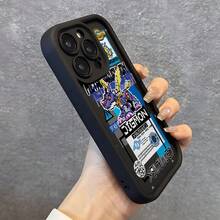 Funda de teléfono con patrón de  Gabumons en estilo creativo de píxeles, adecuada para Apple  17 Air 16 16e 15 14 13 12 Mini 11 Pro Max X XR XSMAX 8 7 e Plus con protección de lente en forma de escalera, cubierta trasera suave de lujo, funda para smartphone,  de gadget, patrón de dibujos animados, diseño de anime, material duradero, carcasa flexible, accesorio de moda, funda protectora, individuos creativos, entusiastas de la tecnología. - Negro - Ver 1