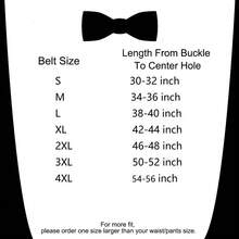 1PC Men's Genuine Leather Dress Belt, Handmade, Cow Leather, Fashion & Classic Designs For Work Business And Casual For School For Wedding, Ideal Gift For Dad, Husband, Boyfriend - màu đen - Xem 5