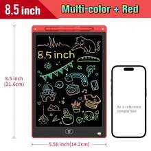 Tableta de escritura LCD de 8 pulgadas, tableta de dibujo Digital, almohadillas de escritura a mano, tablero electrónico portátil para garabatear para niños - Rojo - Ver 2