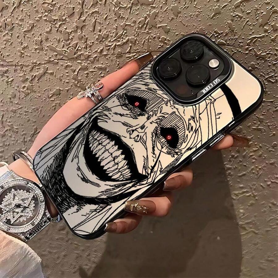 Anime-Themed Phone Cover, Suitable For IPhone Models 16, 15, 14, 13, 12, 11 Mini, Pro, Max, X, XR, XS Max, Featuring A Shock-Resistant Matte Finish - 透黑 - 查看 1