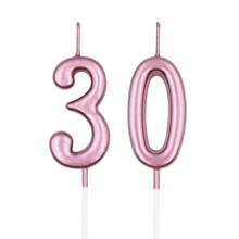 30th Birthday Candles, Rose Gold NFUmberss 30 Candle For Cake, Happy Birthday Cake Topper Decoration For Birthday Anniversary Celebration Party Supplies{Inchcolor_nameinch:InchRoseGoldinch} - 玫瑰金色 - 查看 2