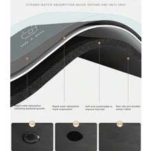 1件装洗衣机烘干机防尘垫，吸水桌垫，冰箱垫，微波炉防尘罩，柔软硅藻土排水垫，防滑强力吸水耐磨餐具垫，19.7*23.6英寸现代洗衣机烘干机顶盖，适用于洗衣房和厨房，厨房装饰，家居用品，母亲节礼物，卧室装饰，花园，厨房装饰，夏季，海滩，旅行必备，房间装饰，柔软舒适，毕业季礼物 - 灰黑色 - 查看 5