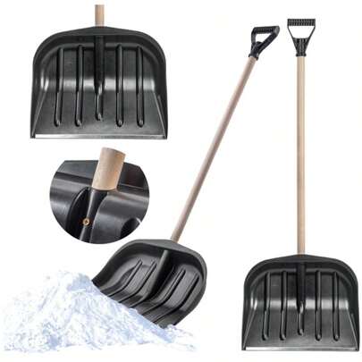 Pala quitanieve con mango en D - Herramienta eficiente para la remoción de nieve para uso doméstico en invierno