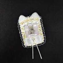 可爱兔猫蕾丝卡套 粉色白色手工卡套 - 均碼 - 查看 15