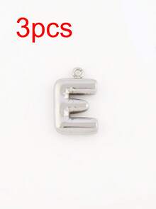 3pcs/Set Stainless Steel A-Z Letter Pendant, Suitable For DIY Jewelry Making, Handcraft, 18K Gold Plated, 26 Alphabet Letters, Initial Jewelry - 3 Letters - View 21