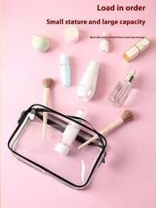 3pcs/Set Waterproof Transparent Makeup Bag, Transparent Toiletry Bag, Large Capacity Travel Makeup Bag, Travel Makeup Toiletry Bag, Multifunctional Portable Storage Bag, Multifunctional Travel Storage Bag And Portable Toiletry Bag, Durable PVC Unisex Travel Organizer Bag For Skincare, Towels, Toys, Daily Necessities, Storage, Makeup Bag Storage, Gift For Women, Christmas Gift, Great Gift For Her,Pouch,Makeup Pouch,Travel Essential - Clear - View 8