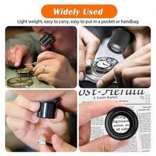 4-Piece Professional Magnifying Glass Set - 5X/10X/15X/20X Jewelers Loupe With Premium Optical Glass Lenses For Jewelry Repair, Coin Inspection, PCB Circuit Board & Craft Work - Precision Handheld Magnifier Kit - Multicolor - View 6