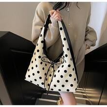 Cute Chic And Functional Bow Detail Shoulder Bag: Large Capacity For Daily Commute Or Party Events - - Perfect Companion For Shopping, Office, Or Social Gatherings - 黑色 - 查看 3