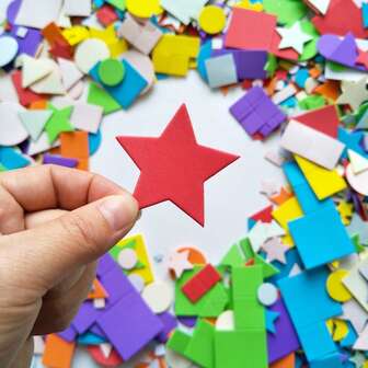 1000pcs Colorful Foam Geometric Stickers, DIY Self-Adhesive For Party Crafts And Fun Handmade Projects, Perfect For Winter, New Year