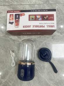 1pc Portable 2-In-1 Blender & Juicer, Dual Cup Design, Stainless Steel Blades, USB Rechargeable, Easy To Clean, Suitable For Making Smoothies, Ice Cubes, Kitchen Essential, Perfect Gift For Valentine's Day, Mother's Day, Fruit Blending | Modern Stylish Design | ABS Plastic Material, Practical New Year And Christmas Gift For Women