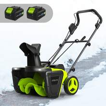 Deli Steelite 2x21V Cordless Snow Blower, 20" Brushless Motor, 850 Lbs/Min With 2x4.0Ah Batteries - 美規A型插(110-127V) - 查看 1