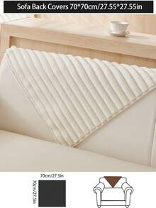 1pc Thick Plush Sofa Seat Cushion Covers, Non-Slip Dust Proof Sofa Slipcovers, Machine Washable, Pets Friendly, Suitable For Bedroom, Office, Living Room Couch, L-Shape, 1-4 Seater - White - View 19