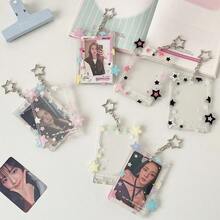 Colorful Star Charm Holder, Transparent 3-Inch Card Display Protective Case For Hard Cards - Multicolor - View 9