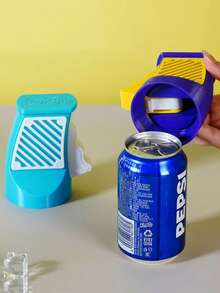 1pc 3D Printed Easy Pull Tab Can Opener, Twist Drink Bottle Beer Soda Bottle Cap Opener, Portable Lid Remover - Multicolor - View 4