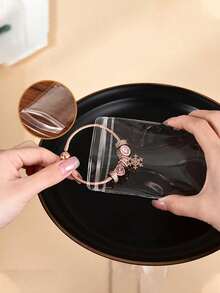 珠宝收纳袋 防氧化高级珠宝收纳袋 珠宝袋 小号透明珠宝袋 珠宝整理袋 戒指耳环收纳袋 自封珠宝包装袋 便携式防水拉链袋 文具袋 房间用品袋 珠宝盒 PVC自封袋 适用于戒指、耳环及小饰品 小巧便捷的珠宝收纳袋 防晒旅行清凉返校