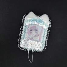 可爱兔猫蕾丝卡套 粉色白色手工卡套 - 均碼 - 查看 12