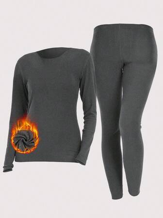 Thermal Underwear For Women Long Johns Set Long Sleeves Soft Free Cutting Thermal Lined Tops & Bottoms Base Layer For Cold Weather