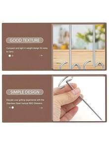 50/30 Pcs Stainless Steel Reusable Air Fryer Skewers 50/20/10Pcs - Vertical BBQ Sticks For Grilling Chicken Vegetables,Kitchen Essentials,Kitchen Gadgets,Home Decor,Kitchen Items,Kitchen Accessaries,Valentine's Day