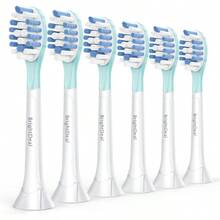ZxcvReplacement Ea  Pils Sonicare TectiveClean 4100 5100 6100 Clean 9500 ExpClean 7500 FlexCare EyW   C3 G3 W3 C2 G2  W 6 PackToothbrush Replacement Heads - trắng - Xem 1