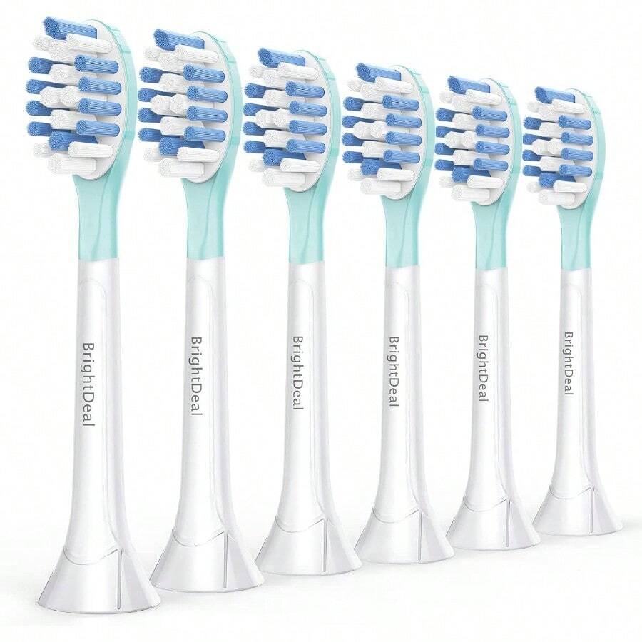 ZxcvReplacement Ea Pils Sonicare TectiveClean 4100 5100 6100 Clean 9500 ExpClean 7500 FlexCare EyW C3 G3 W3 C2 G2 W 6 PackToothbrush Replacement Heads - trắng - Xem 1