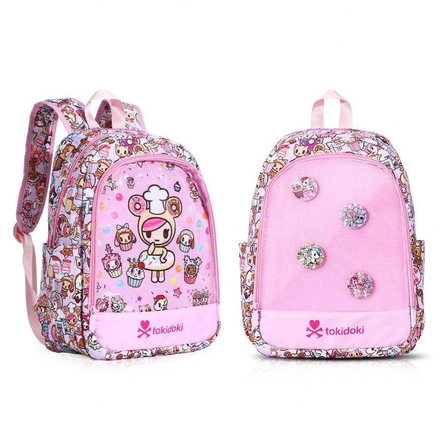 Tokidoki Ita Bag With 4PCS Unicorno Brooch Pin Tokidoki Backpack With Insert For Anime Cosplay - 粉色 - 查看 1