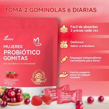 VIVONU Probióticos femeninos virgina, caramelos blandos probióticos femeninos, caramelos blandos de equilibrio femenino, caramelos blandos probióticos, salud  femenina probiótica de arándanos, equilibrio de levadura pH 60 cápsulas de caramelos blandos - Paquete de 4 - Ver 5