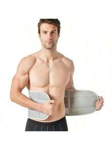 1pcMen's Body Shaping Belt Waist Body Shaping Device Slimming Belt - Light Grey - View 3