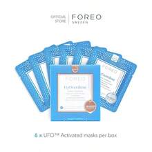 FOREO H2Overdose Advanced Collection 20 UFO-Activated Facial Mask - Hydrating Facial - Beauty &Amp; Personal Care - Hyaluronic Acid &Amp; Vitamin E - For All Skin Types - Dry Skin &Amp; Flaky Skin - 6 Pcs In Pack - trắng - Xem 2