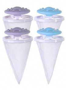 1/2/4pcs Washing Machine Filter Mesh Bag, Universal Round Shape Lint Remover Paper Trap For Drum Washer Cleaning Tools - Multicolor - View 10