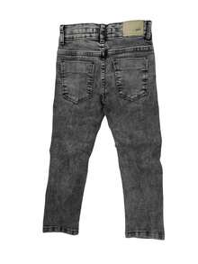 Calça Jeans Grafite Infantil Masculina Juvenil Menino Regulagem Calça Black Jeans - Chumbo - Visão 3