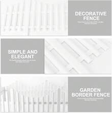 5 Recubrimiento Resistente al Óxido Cerca Decorativa de Jardín al Aire Libre con Bordes Forjados, Panel Decorativo de Cama de Flores Plegable para Patio Cerca Seccional - 1 - Ver 6