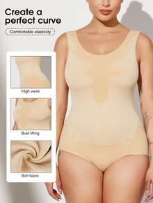 Plus Size Curve Woman Activewear Yoga Clothes Seamless Gym Sports High Support Moisture Wicking Workouts Breathable Outdoor Plus Size Curve Summer - Apricot - View 4