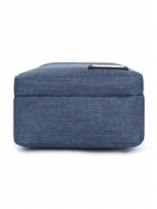 大容量时尚男士单肩斜挎包，多功能可调节肩带，拉链封口，多隔层实用收纳男士包，节日必备 - 藍色 - 查看 6