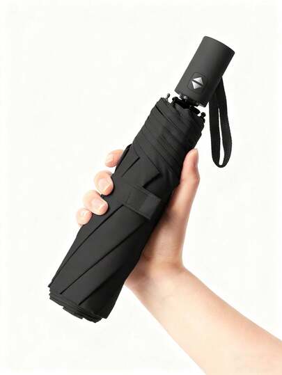 Paraguas plegable automático, paraguas de viaje impermeable y fácil de llevar, paraguas de sol, paraguas de sol para mujer/hombre, paraguas pequeño de ocho huesos de dos en uno, ultraligero, compacto y portátil, paraguas de doble propósito para sol y lluvia, protección UV del 99%, unisex, estructura resistente, protección contra el sol y la lluvia, un imprescindible para los viajes navideños