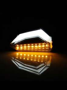 2 Direccionales Focos Faros Led Motocicleta Efecto Neon Tmax - Blanco - Ver 3
